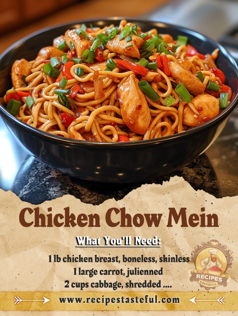 Chicken Chow Mein with Best Chow Mein Sauce!
