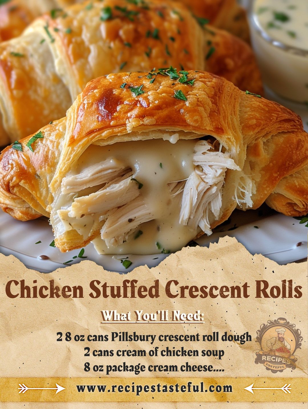 Chicken Stuffed Crescent Rolls